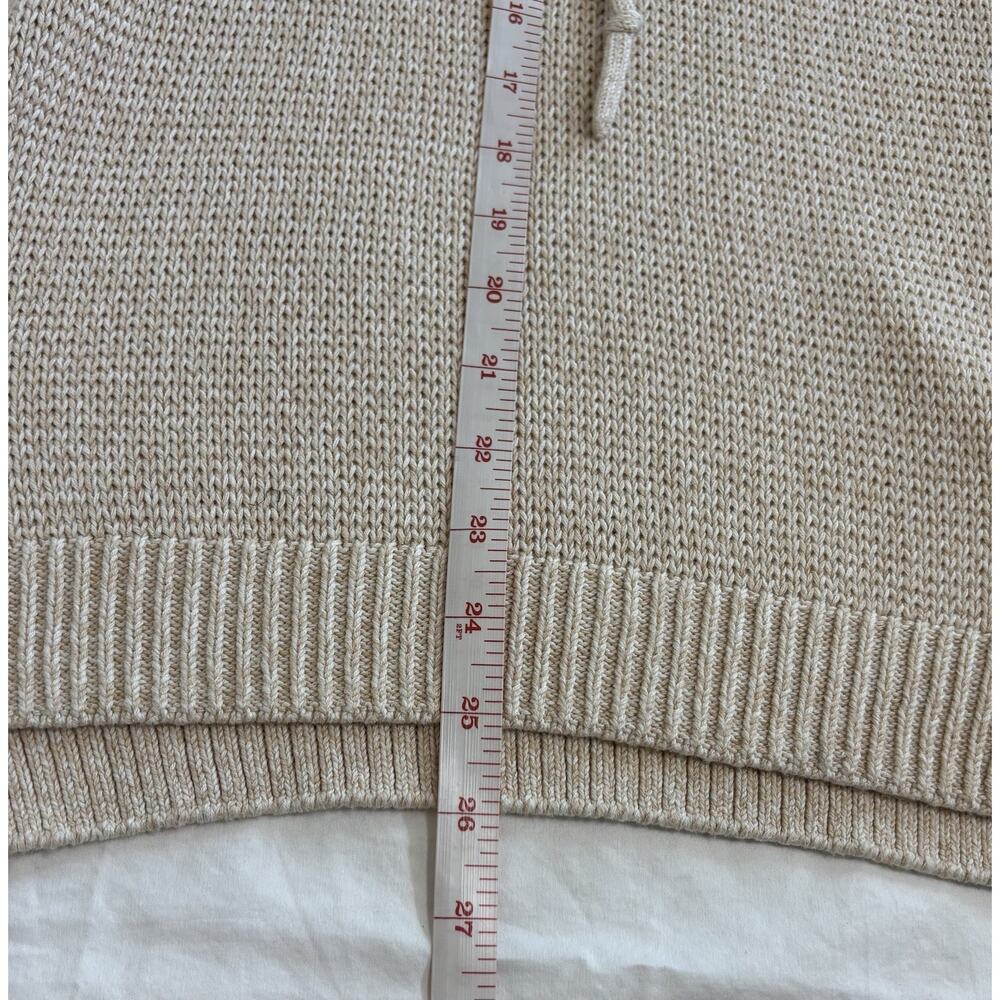 Harper Lane Cream Knit Hoodie Sweater Fisherman Nautical Preppy Women’s Size S - Picture 11 of 11